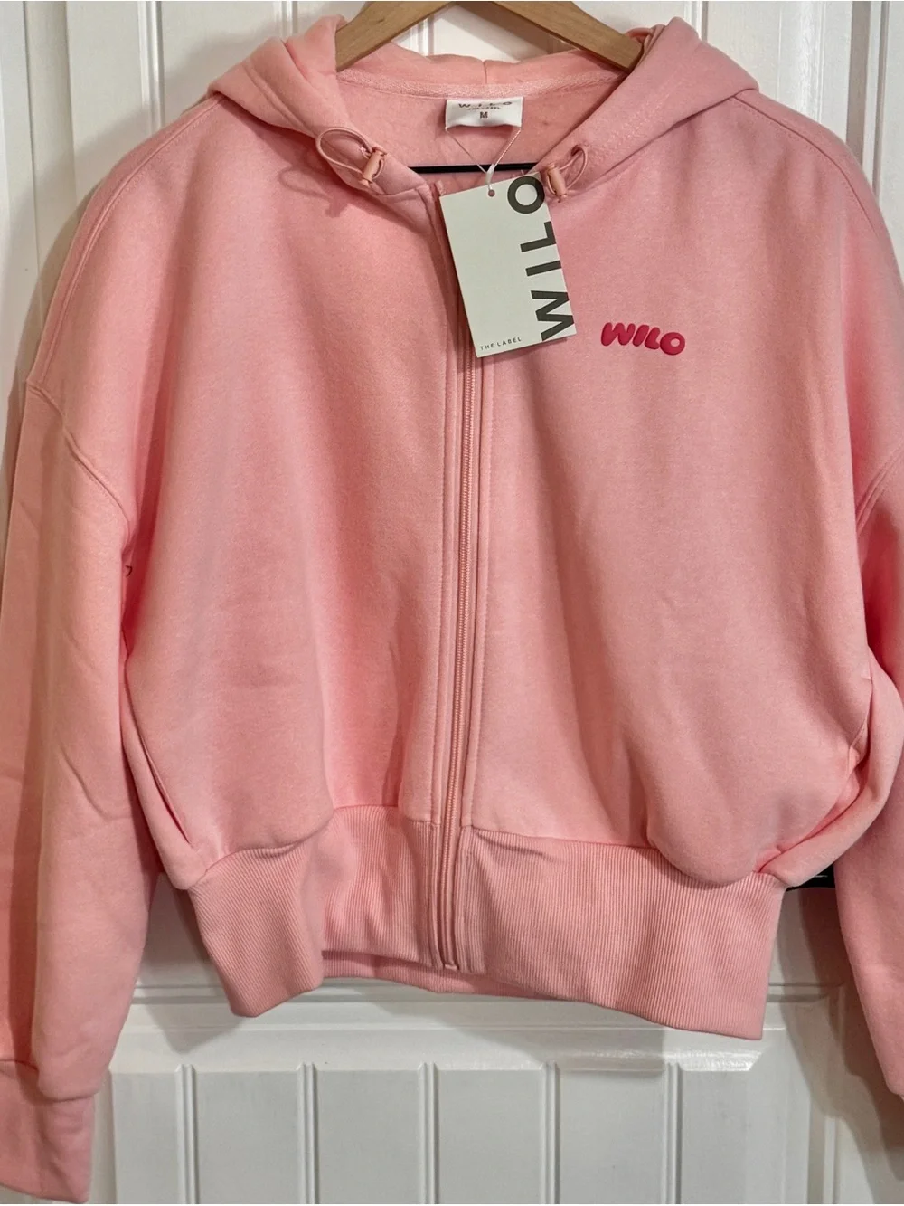 Wilo Wellness Club Pink Matching Set NWT Medium Hoodie Shorts Athleisure